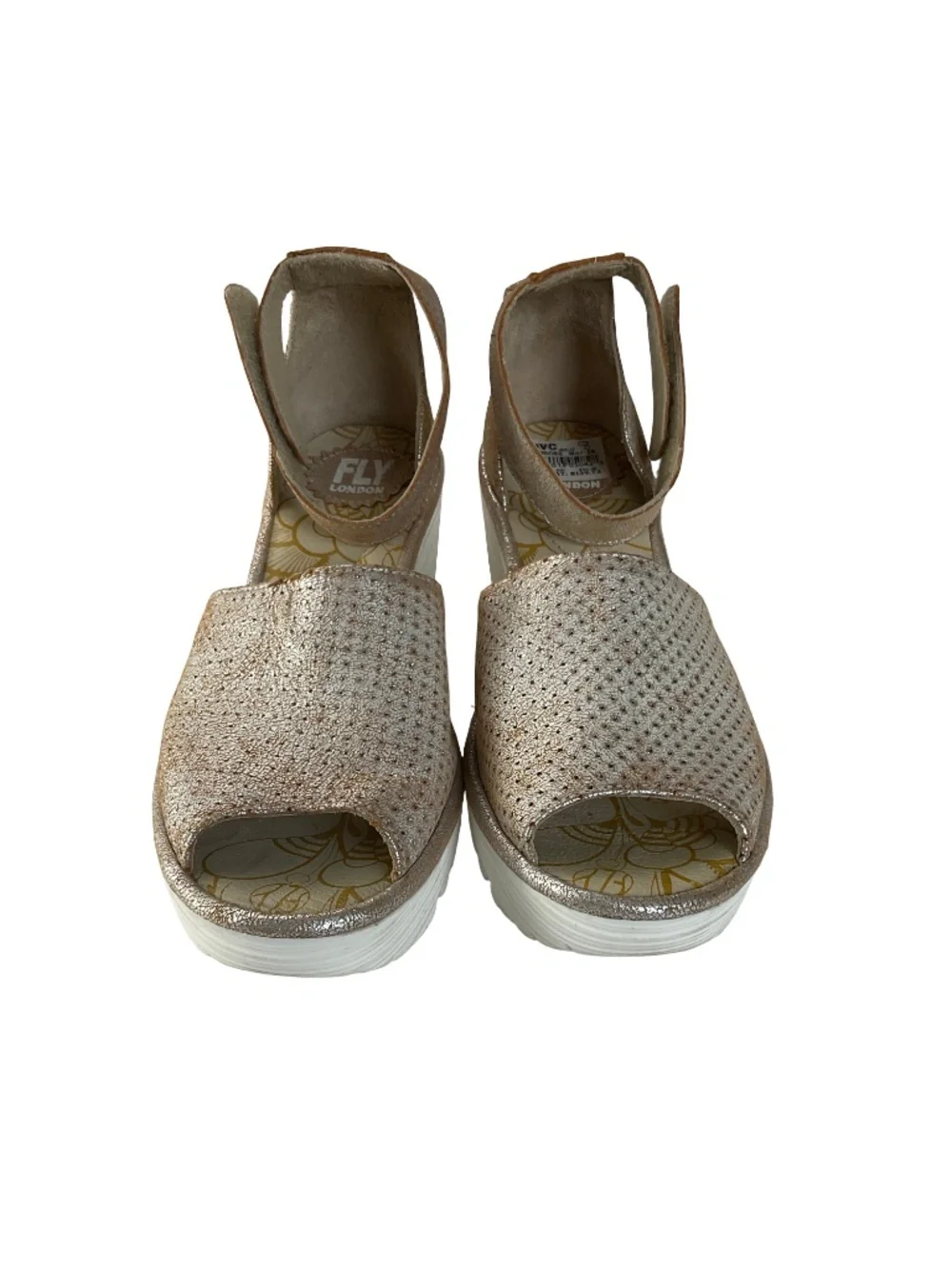 Fly London Yake Leather Wedge Sandals